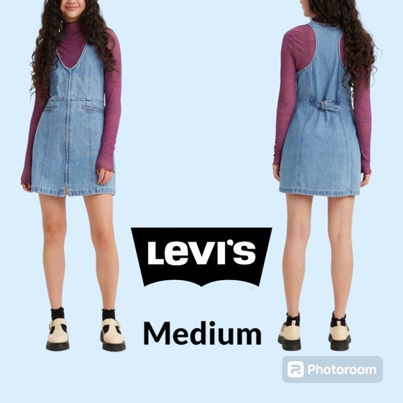 Levi's Dresses & Skirts - 💙 Levi's Rio Zip Front Sleeveless 💯 Cotton Denim Mini Dress, M, NWT